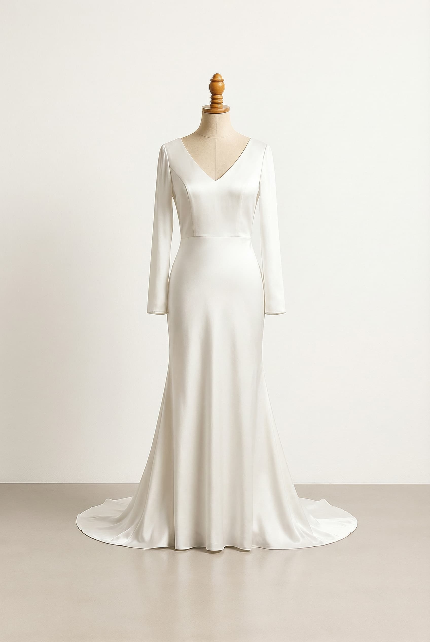 A romantic wedding dress with elegant details