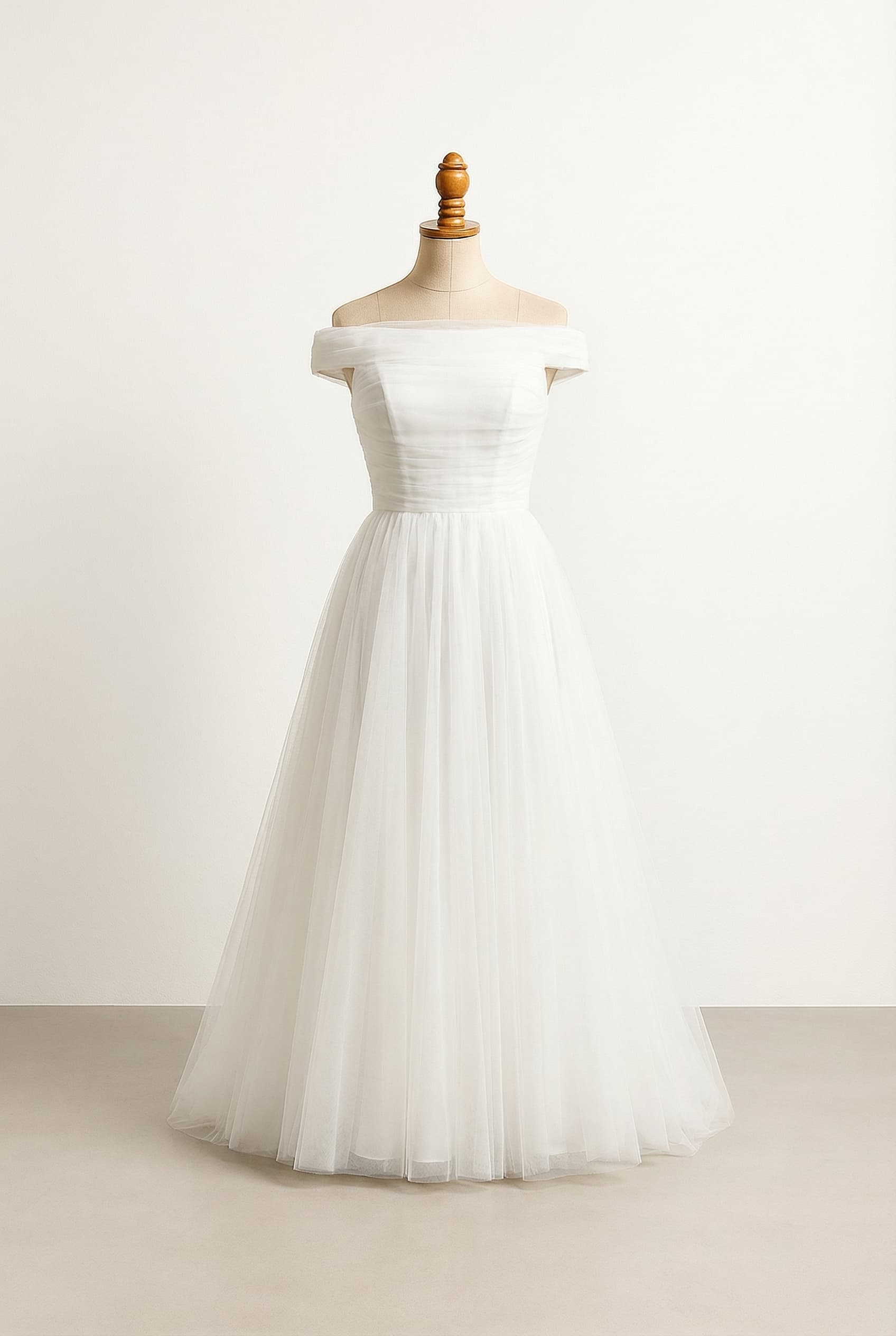 A romantic wedding dress with elegant details
