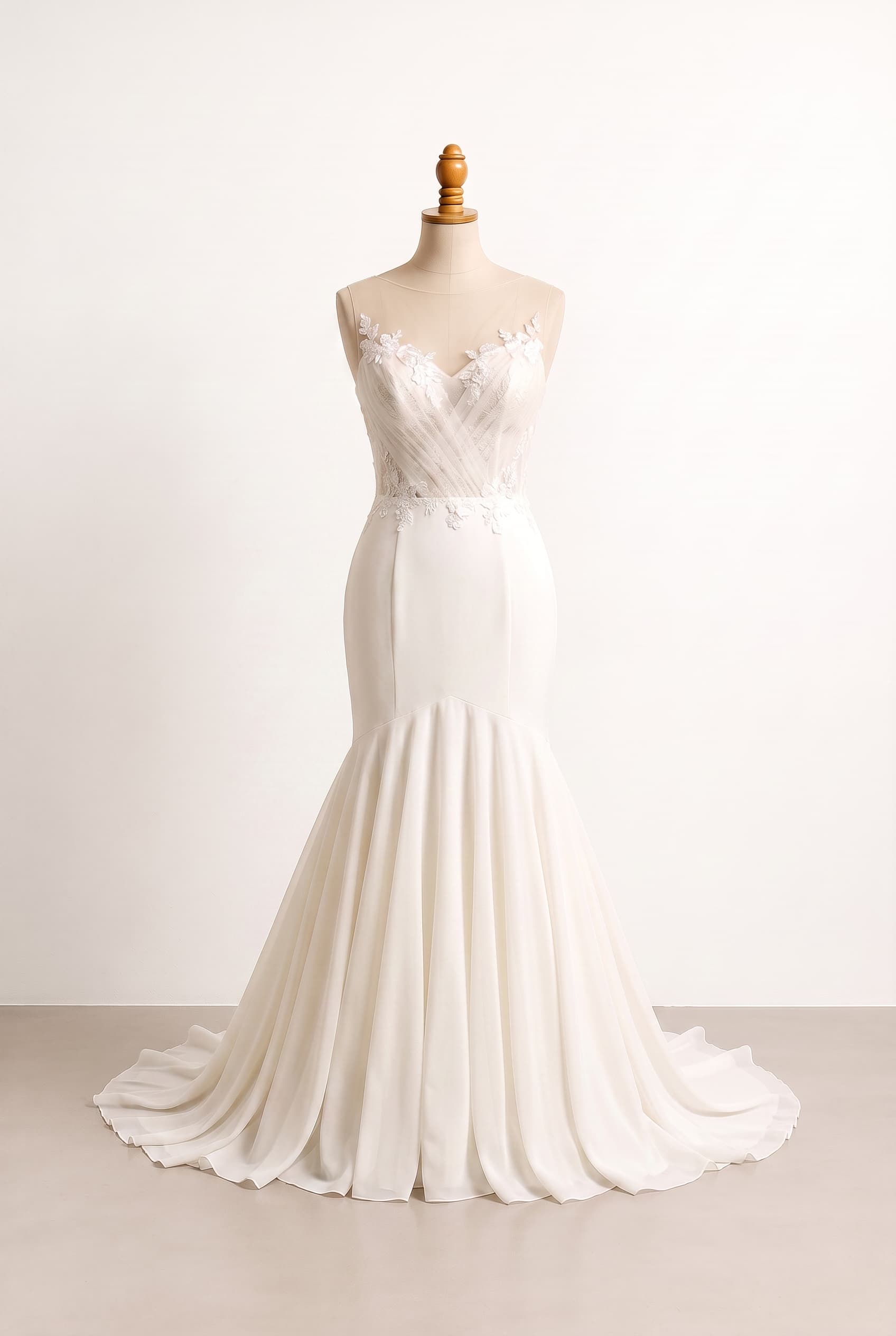 off shoulder a line ivory satin wedding dress with slit