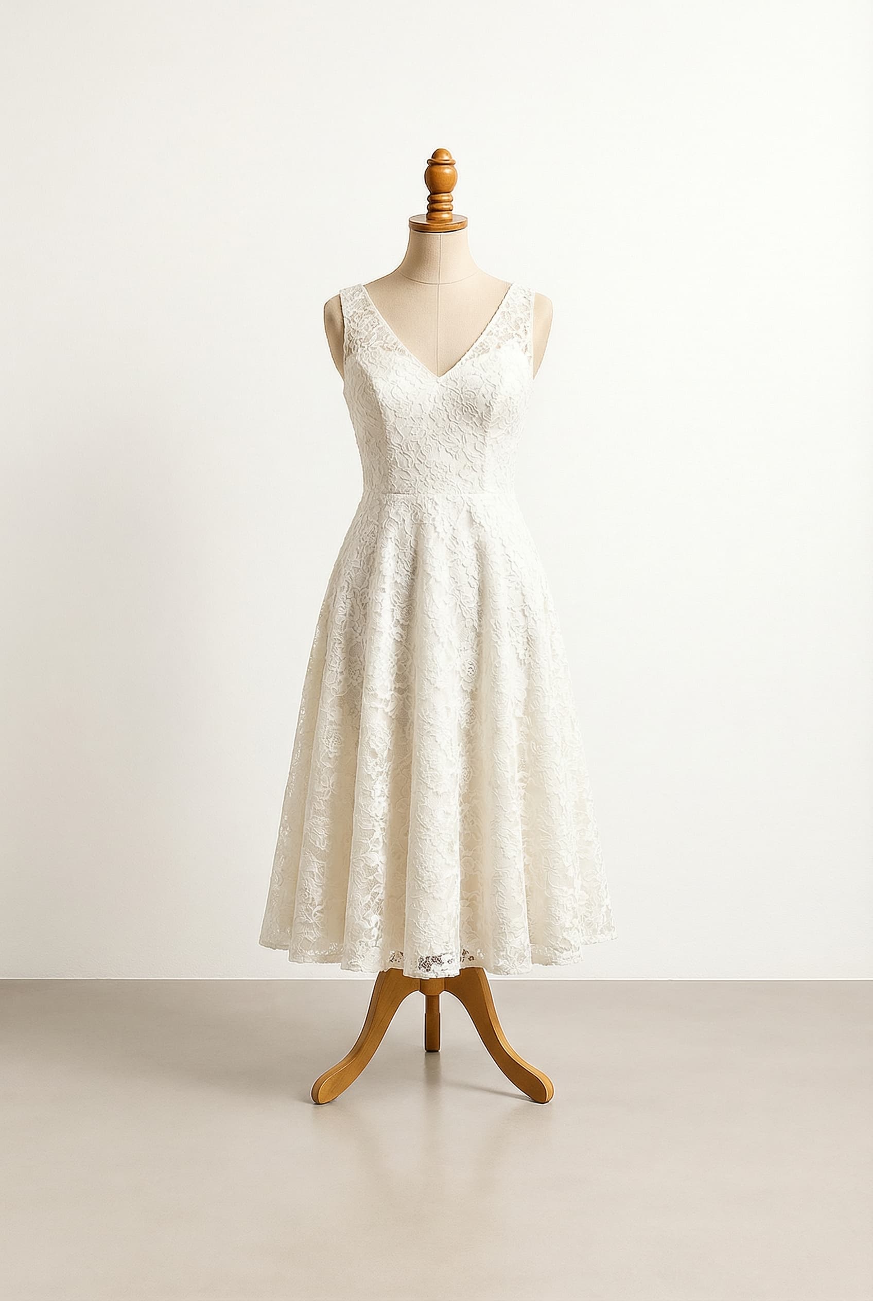 A romantic wedding dress with elegant details